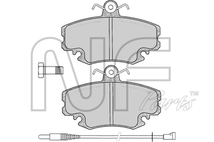 NF PARTS Комплект тормозных колодок, дисковый тормоз NF0012671